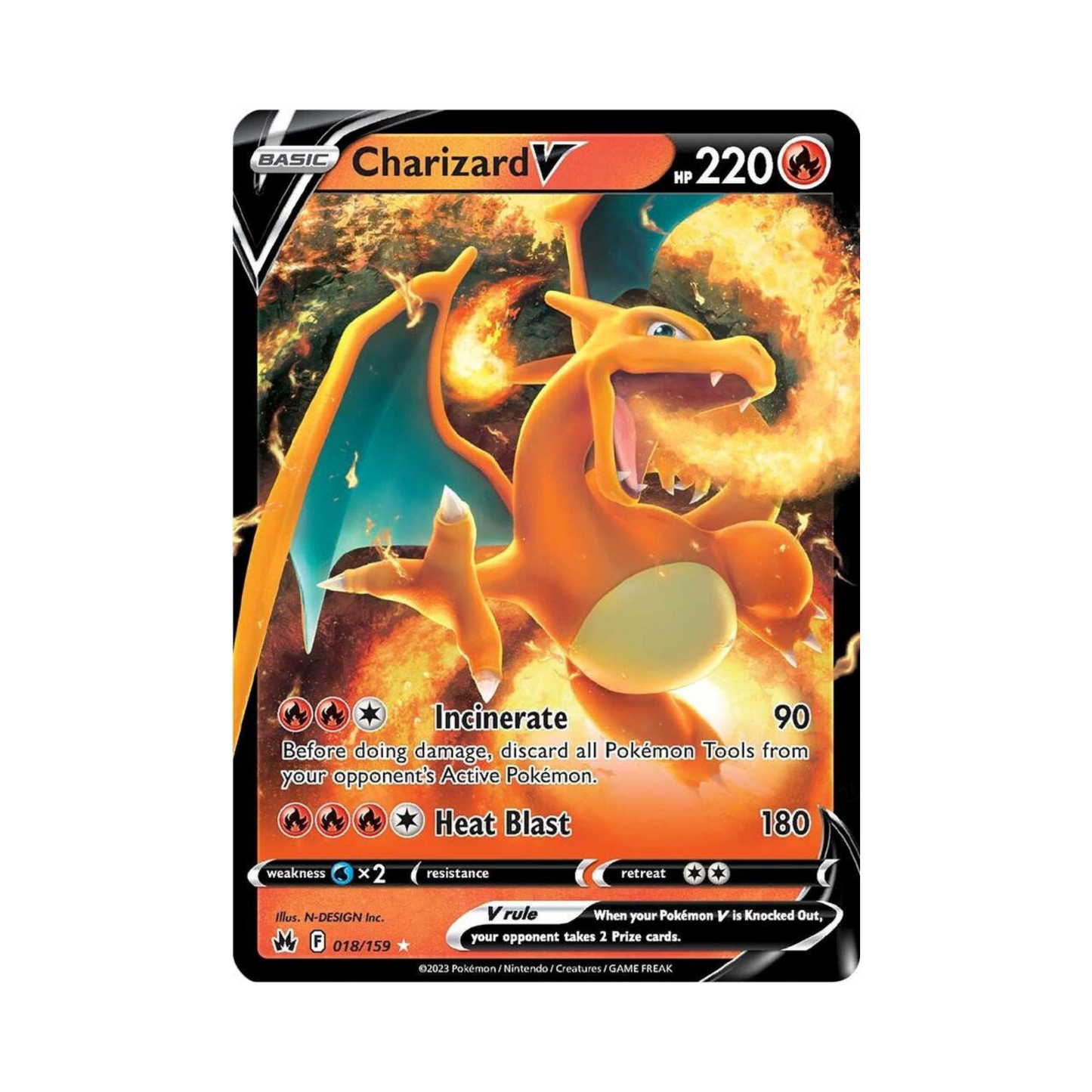 18 Charizard V - CZ (NM)