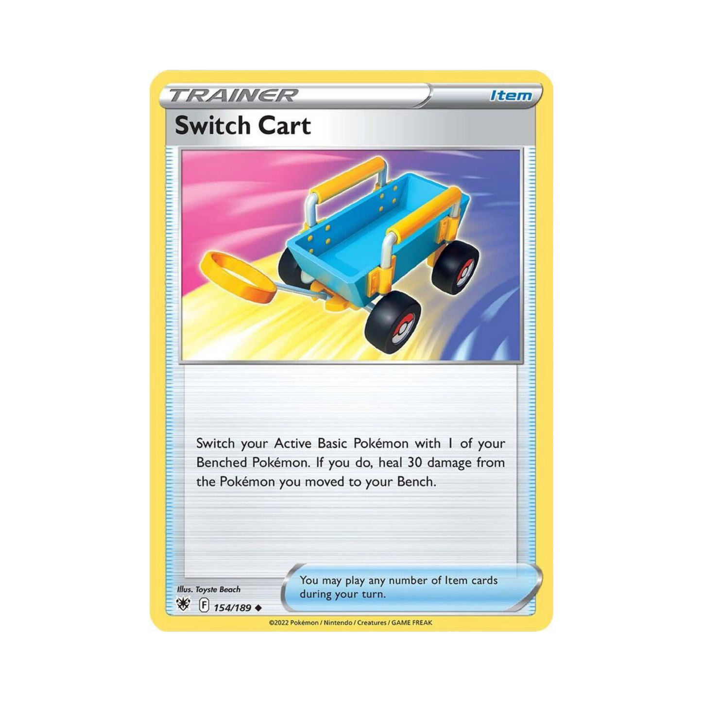 154 Switch Cart Reverse Holo - SWSH10 (NM)