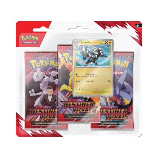 Pokemon Destined Rivals 3 Blister Pack [Zebstrika]