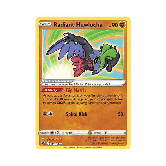 81 Radiant Hawlucha - SWSH10 (NM)